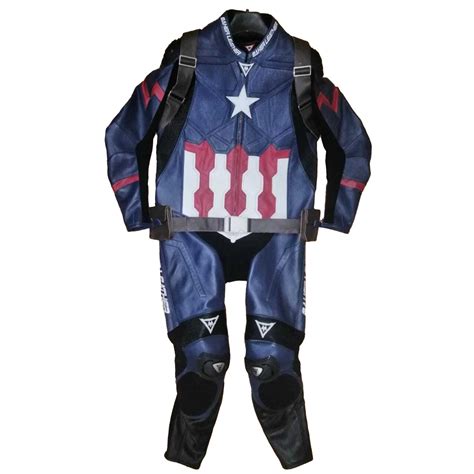 captain america motorcycle suit